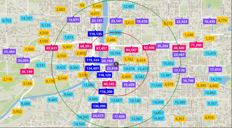 Grand Rapids, Michigan - Daily Average Traffic Count